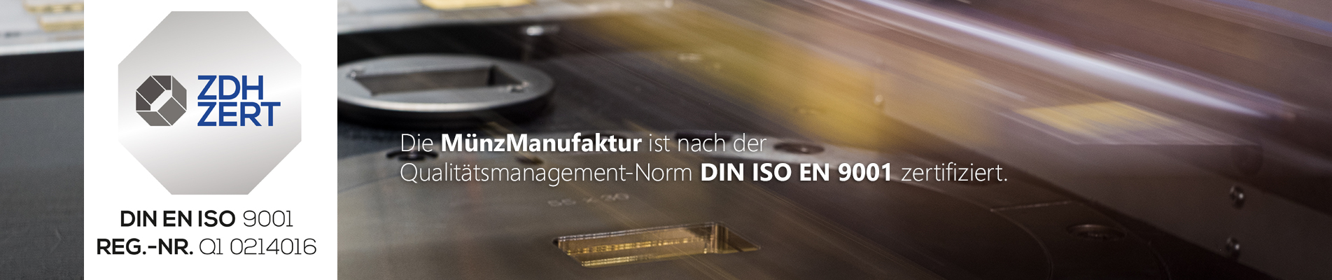 MünzManufaktur Qualitätsmanagement DIN ISO EN 9001