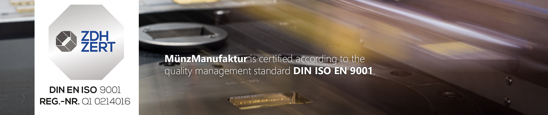 MünzManufaktur quality management DIN ISO EN 9001